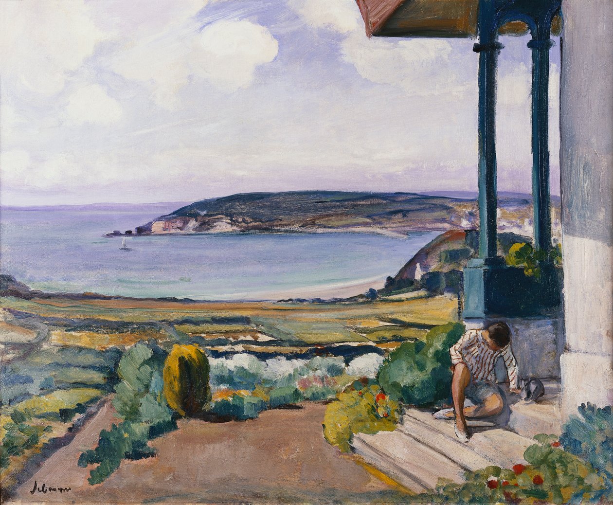 Puutarha Morgat Baylla; Puutarha lahdella Morgatissa, 1924 tekijältä Henri Lebasque