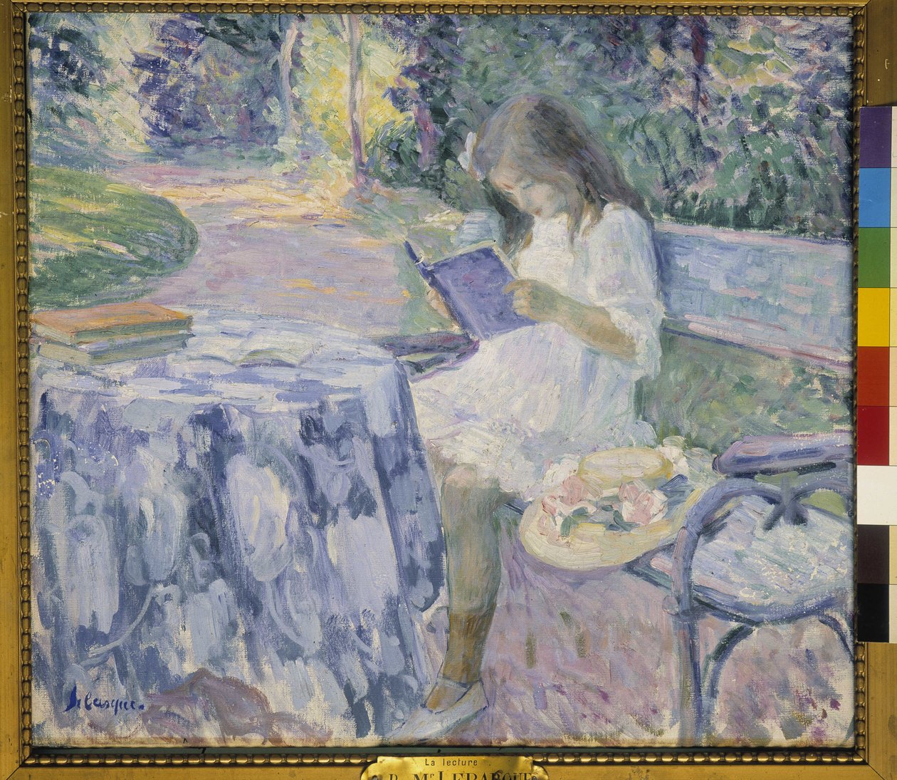 Lukija (öljy kankaalle) tekijältä Henri Lebasque