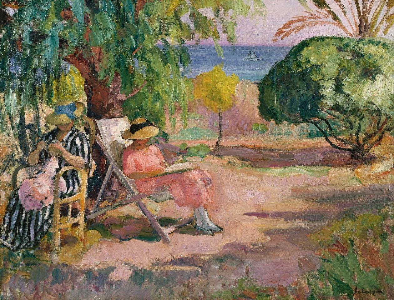 Naisten ompelu (öljy kankaalle) tekijältä Henri Lebasque