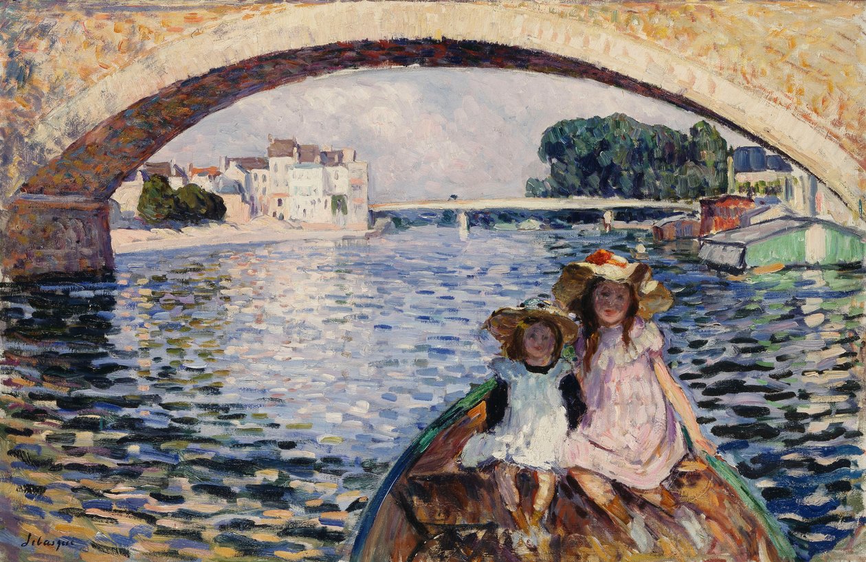 Nuoret tytöt proomulla; Nuoret tytöt veneissä, 1903 tekijältä Henri Lebasque
