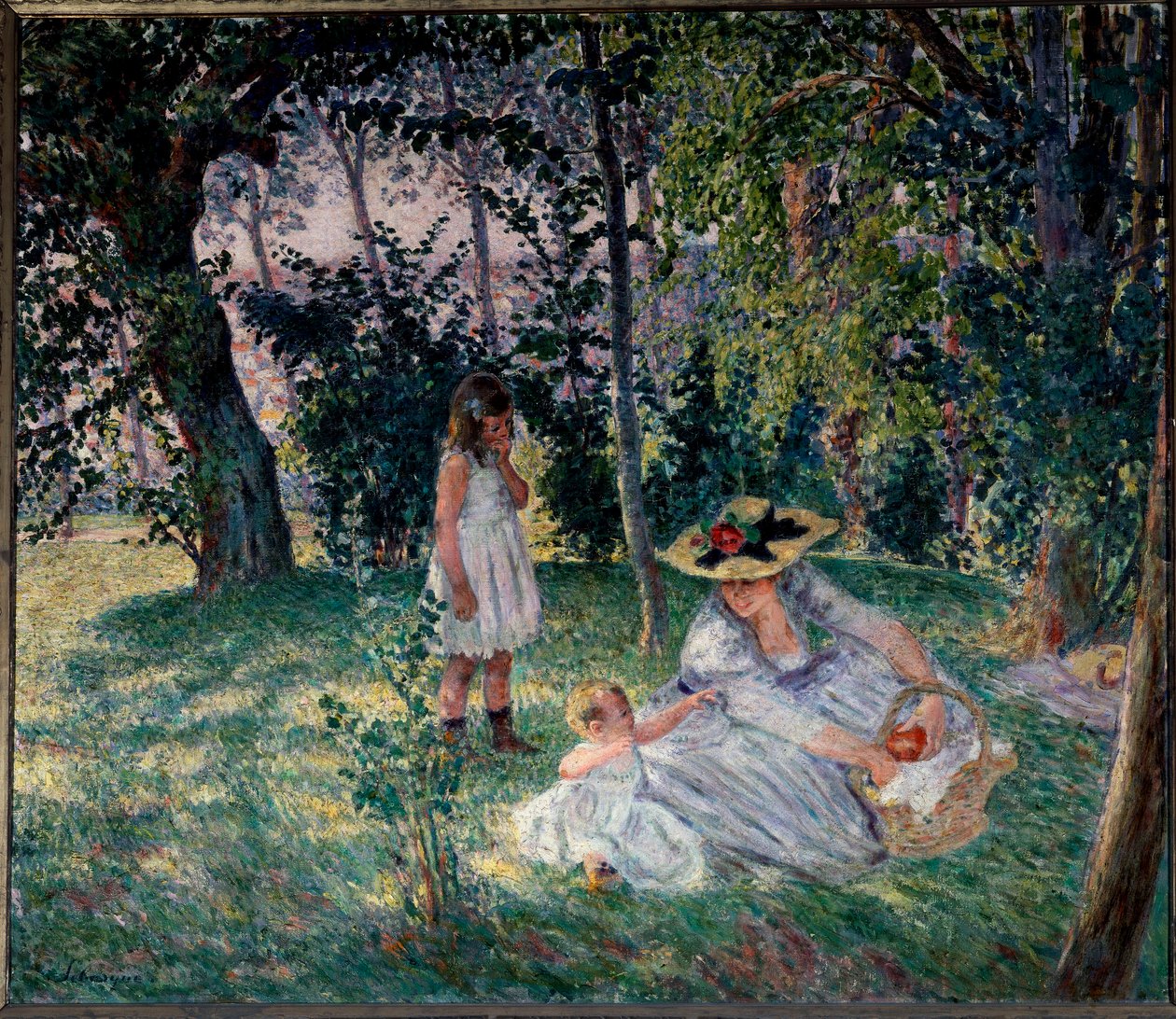 maku ruohossa Henri Lebasquen (1865-1937) maalaus 1900-luvun Angers, Kuvataidemuseo tekijältä Henri Lebasque