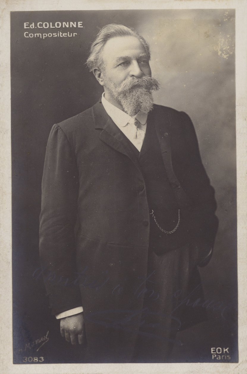 Edouard Colonne, ranskalainen kapellimestari ja viulisti (1838-1910) (s/w-kuva) tekijältä Henri Manuel