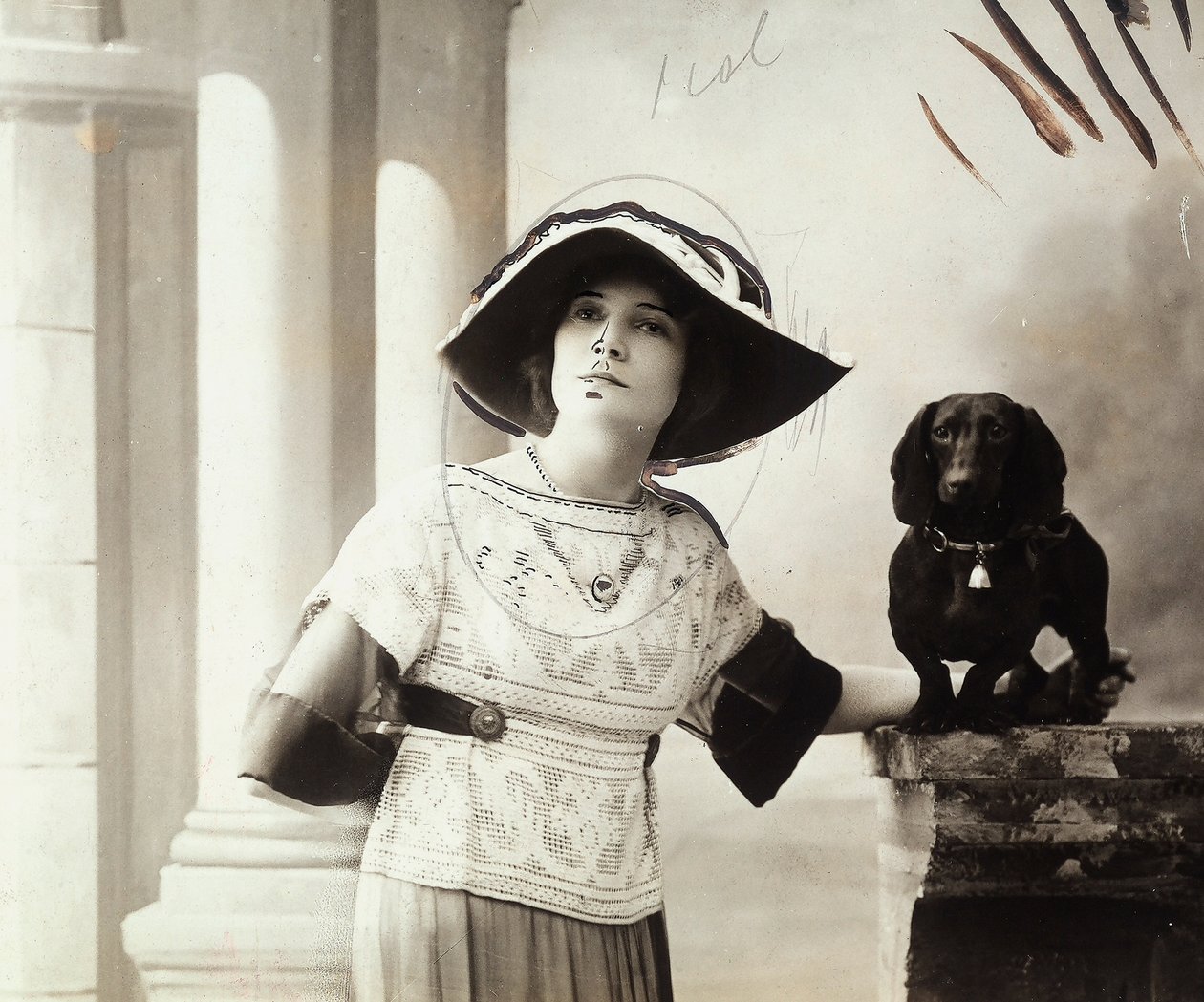 Muotokuva ranskalaisesta näyttelijästä Pierre Frondaiesta Michellen teatteriroolissa. tekijältä Henri Manuel