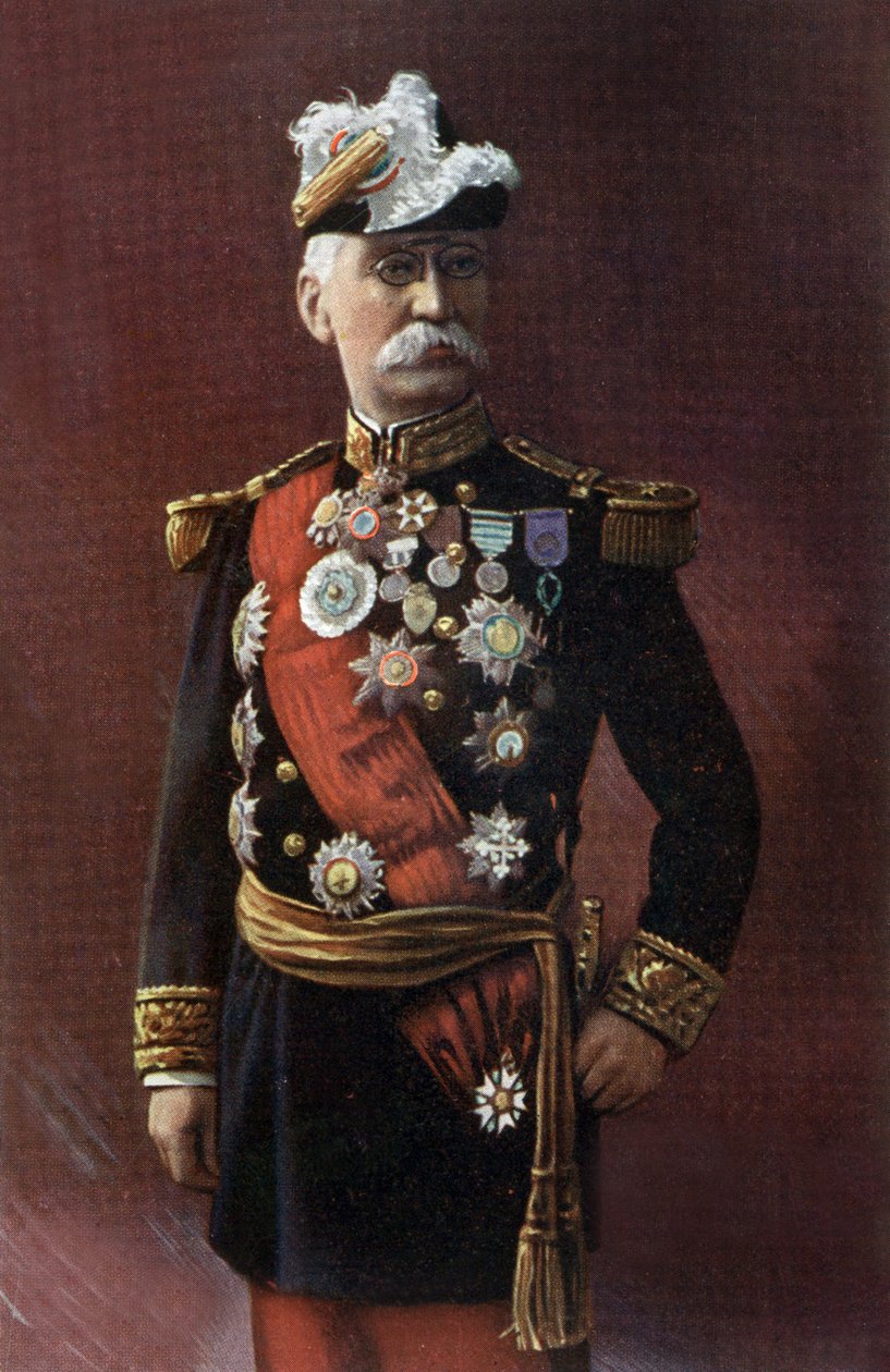 Ranskalainen upseeri kenraali Joseph Gallieni (1849-1916) Kuva Henri Manuel tekijältä Henri Manuel