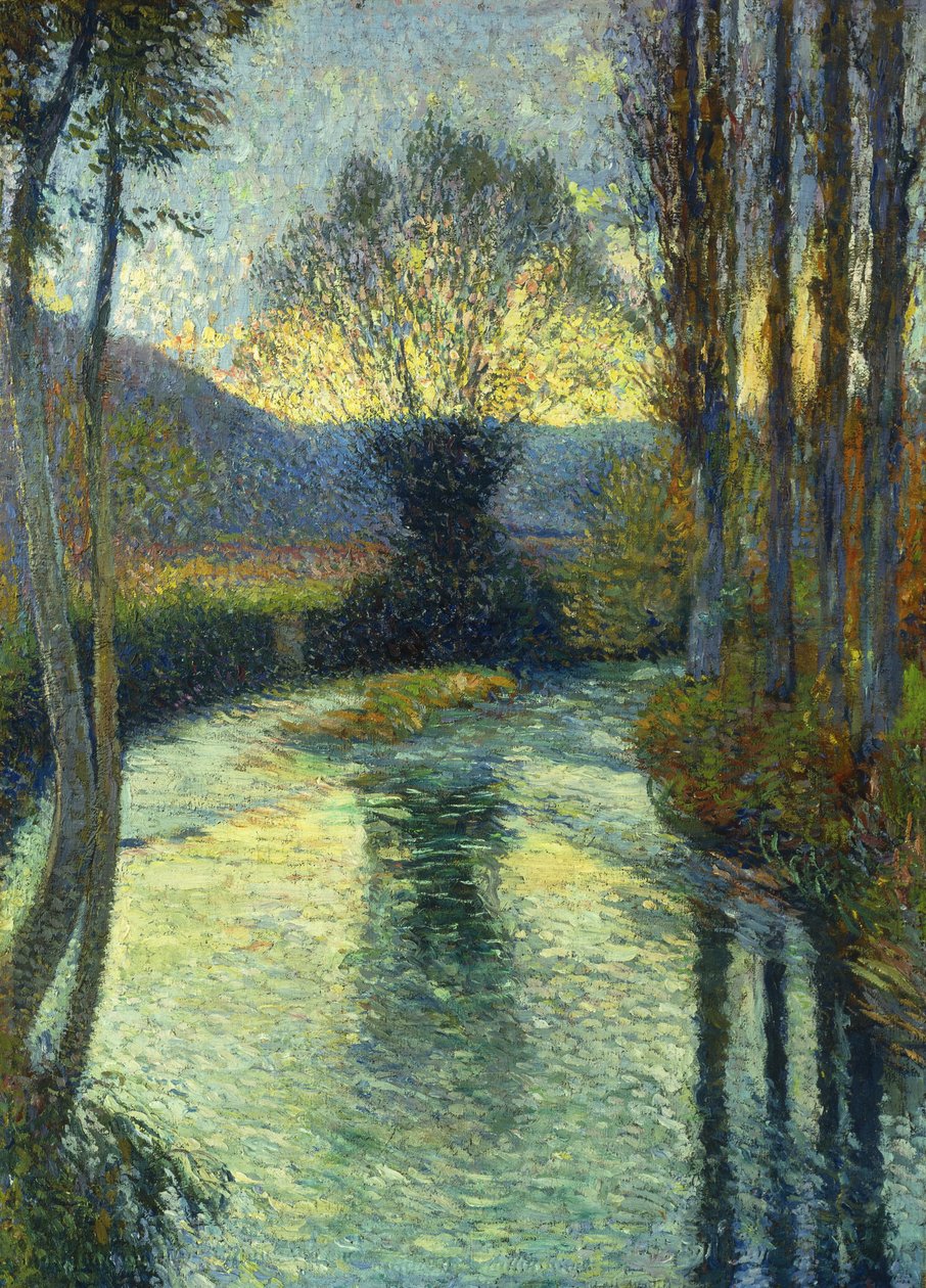 Joen rannat; Au Bord de la Riviere, tekijältä Henri Martin