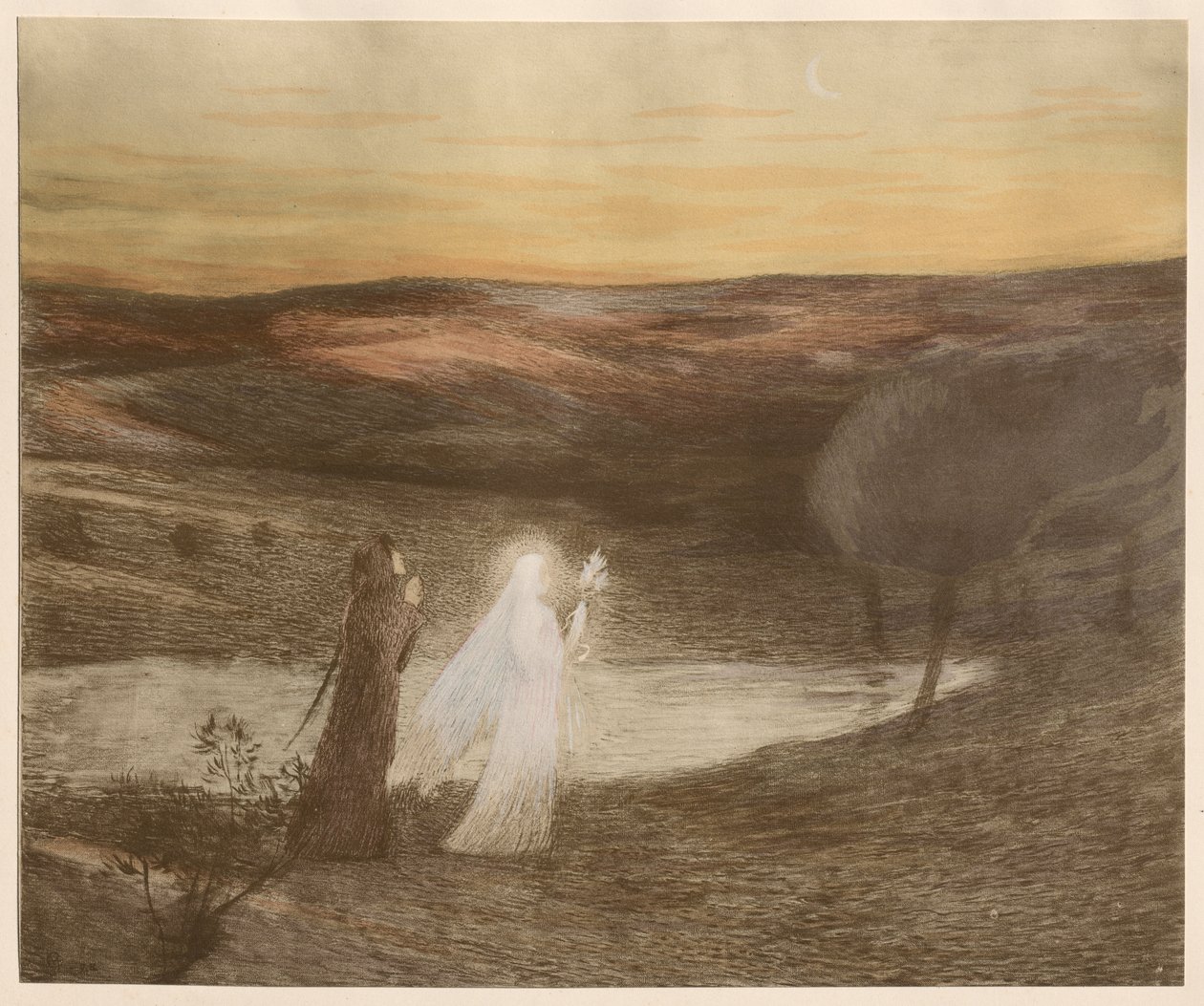 Dante tapaa Beatricen, 1898. tekijältä Henri Martin