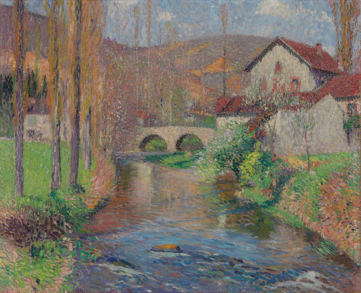 Labastide du Vert -silta alavirtaan katsottuna tekijältä Henri Martin