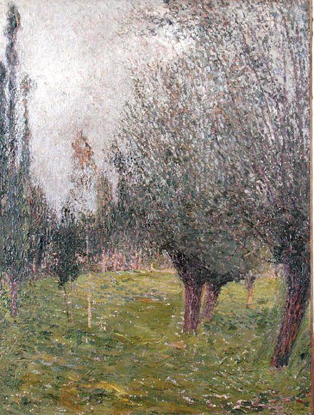 Maisema puiden kanssa (öljy kankaalle) tekijältä Henri Martin
