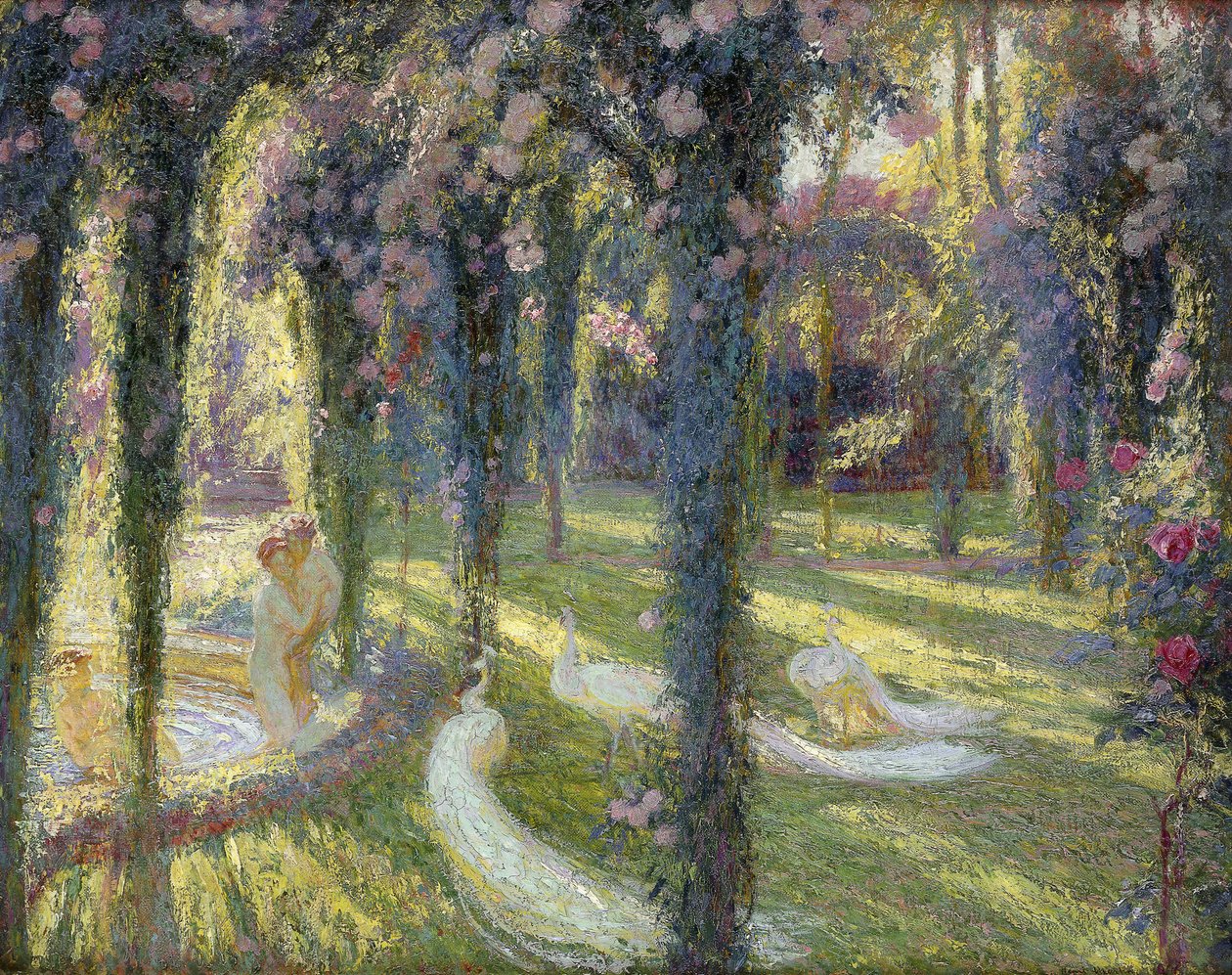 Nymfit puutarhassa; Nymfit puutarhassa, tekijältä Henri Martin