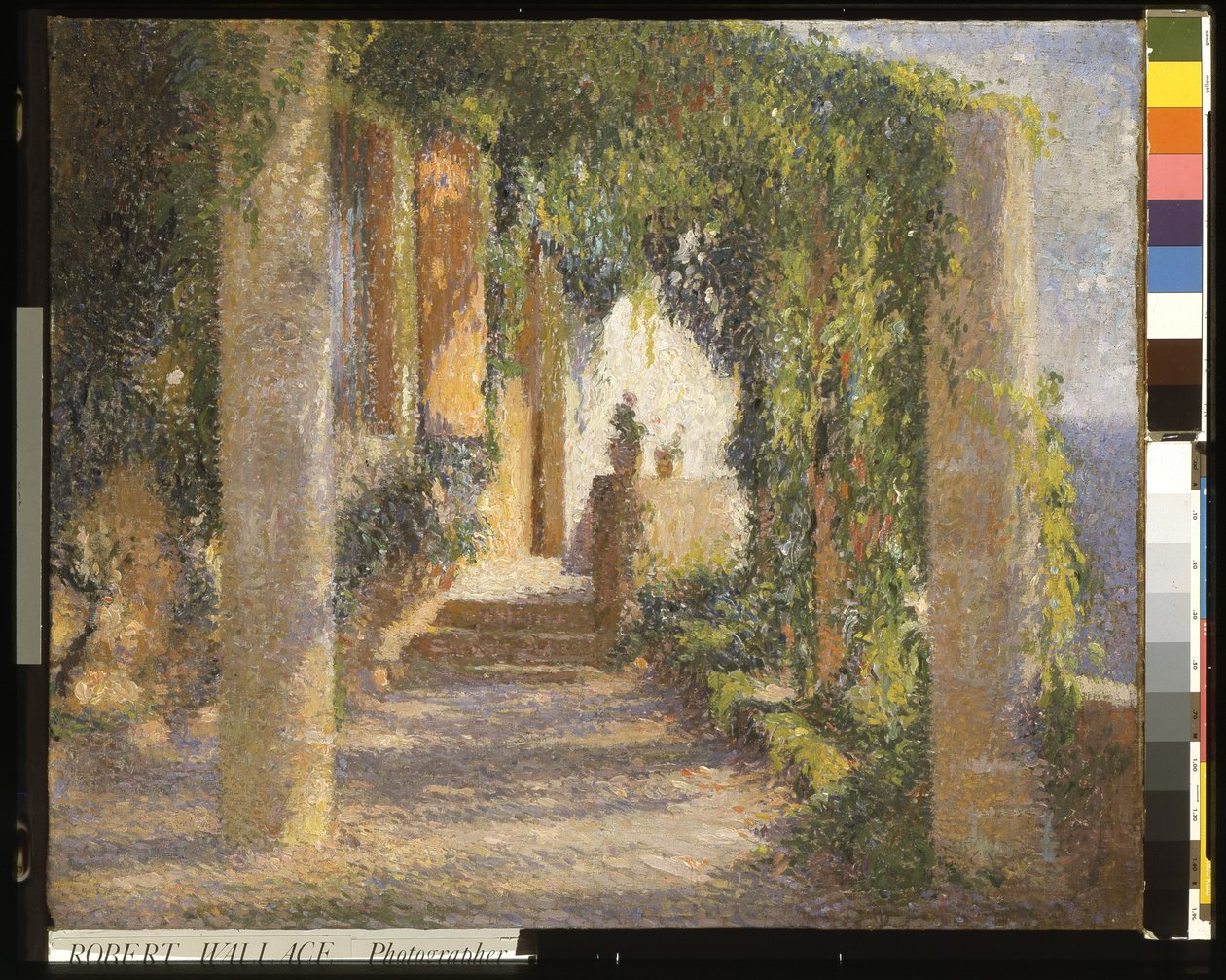 Pergola (La Pergola) (öljy kankaalle) tekijältä Henri Martin