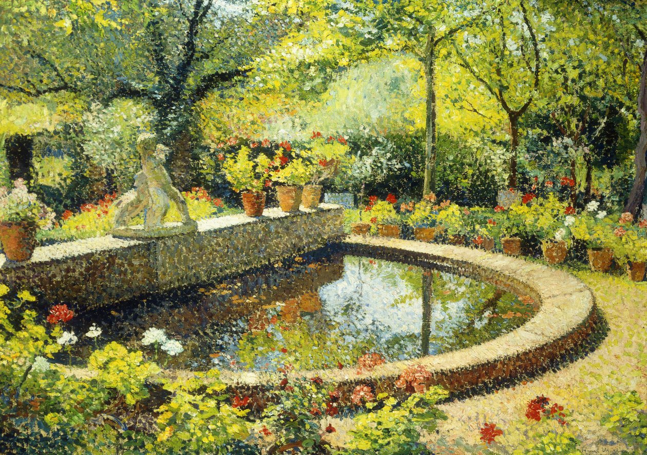 Lampi Marquayrolissa; Le Basin de Marquayrol, noin 1930 tekijältä Henri Martin