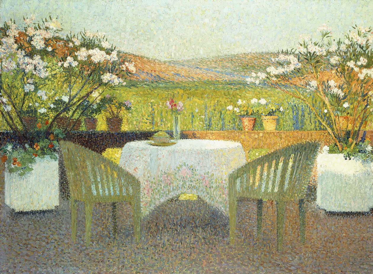 Terassi auringossa; Aurinkoinen terassi, 1920 tekijältä Henri Martin