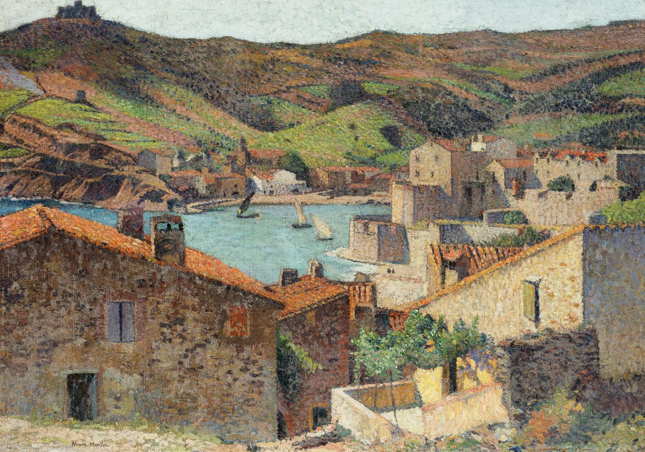 Colliouren kylä näköalalla satamaan, tekijältä Henri Martin
