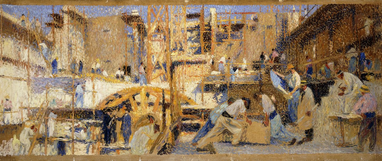 Työläiset; Le Travail, 1914 tekijältä Henri Martin