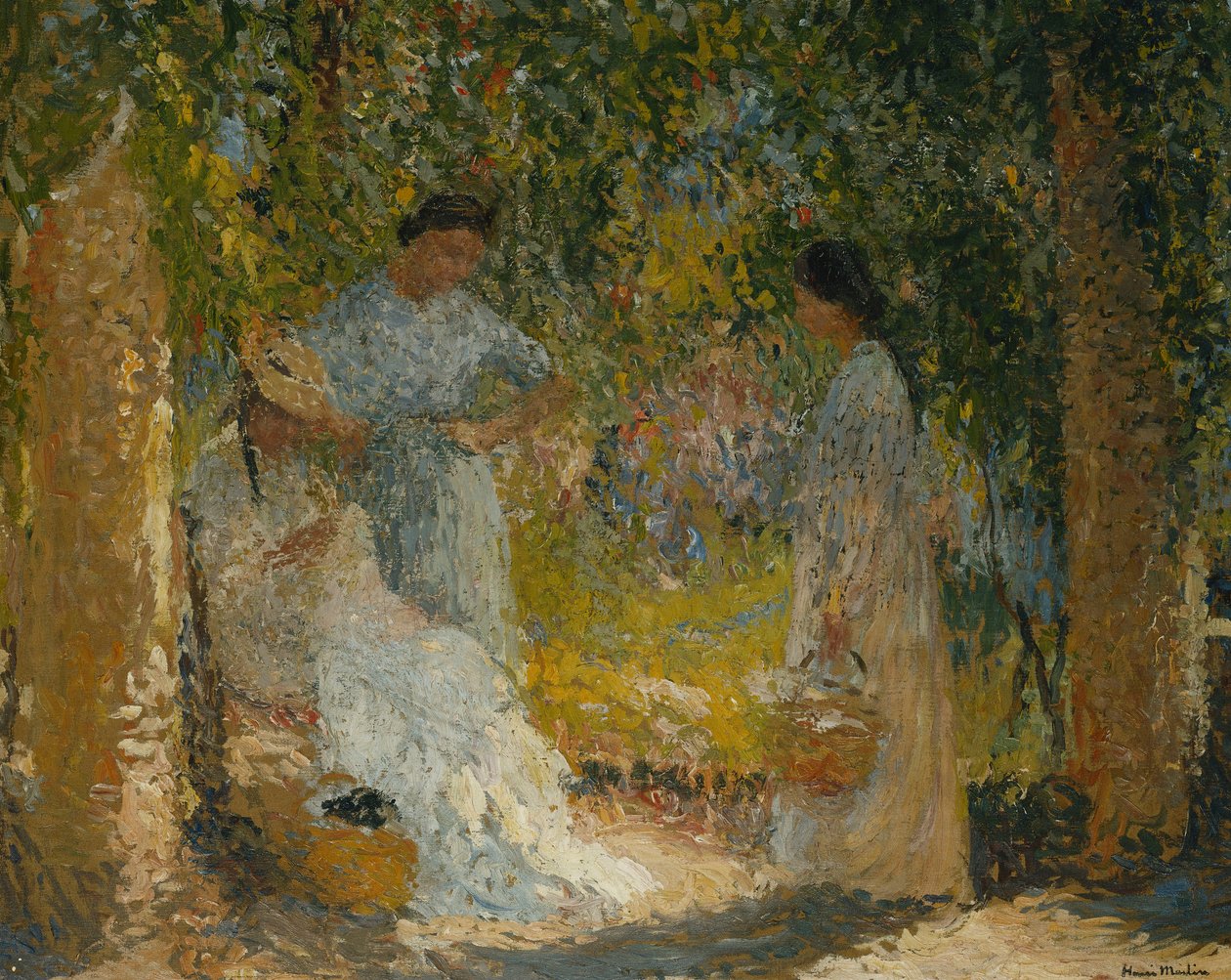 Kolme naista puutarhassa; Kolme naista puutarhassa, 1905-1915 tekijältä Henri Martin
