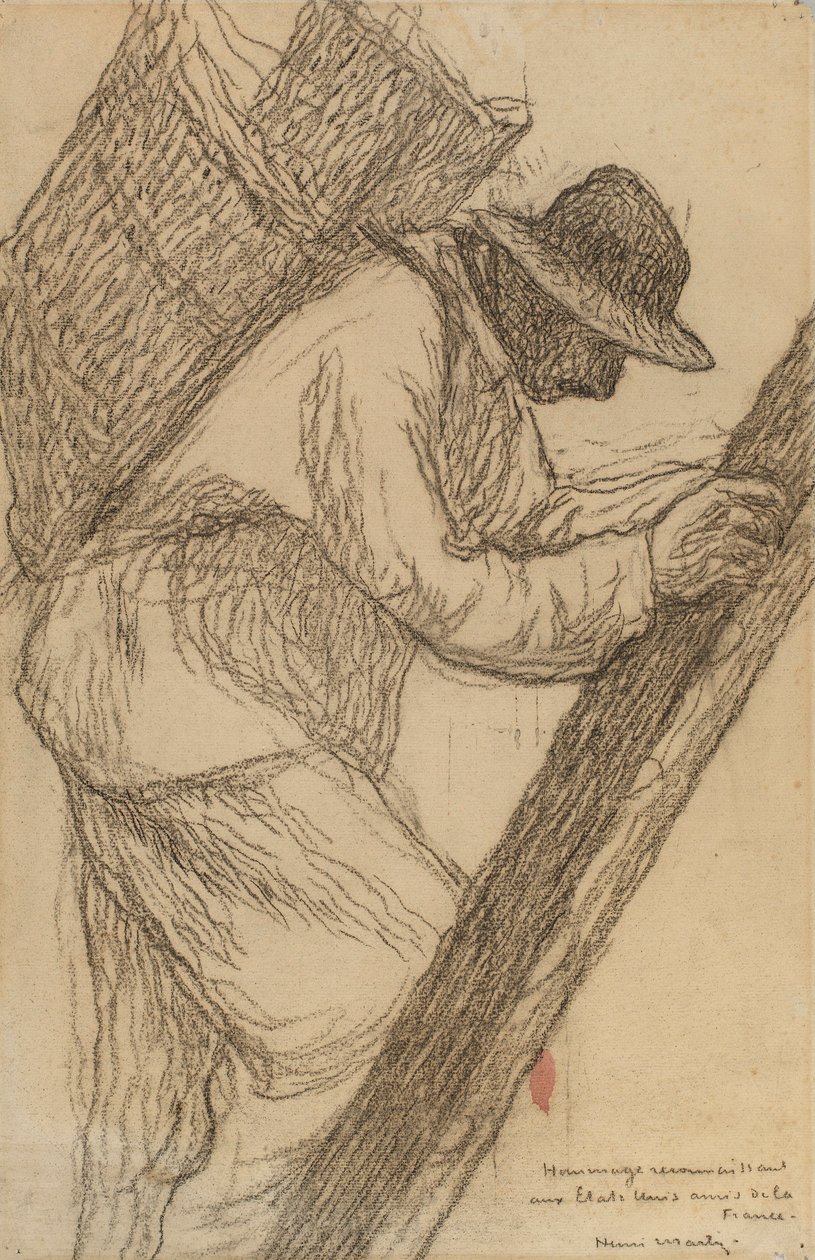 Työmies tikkailla tekijältä Henri Martin