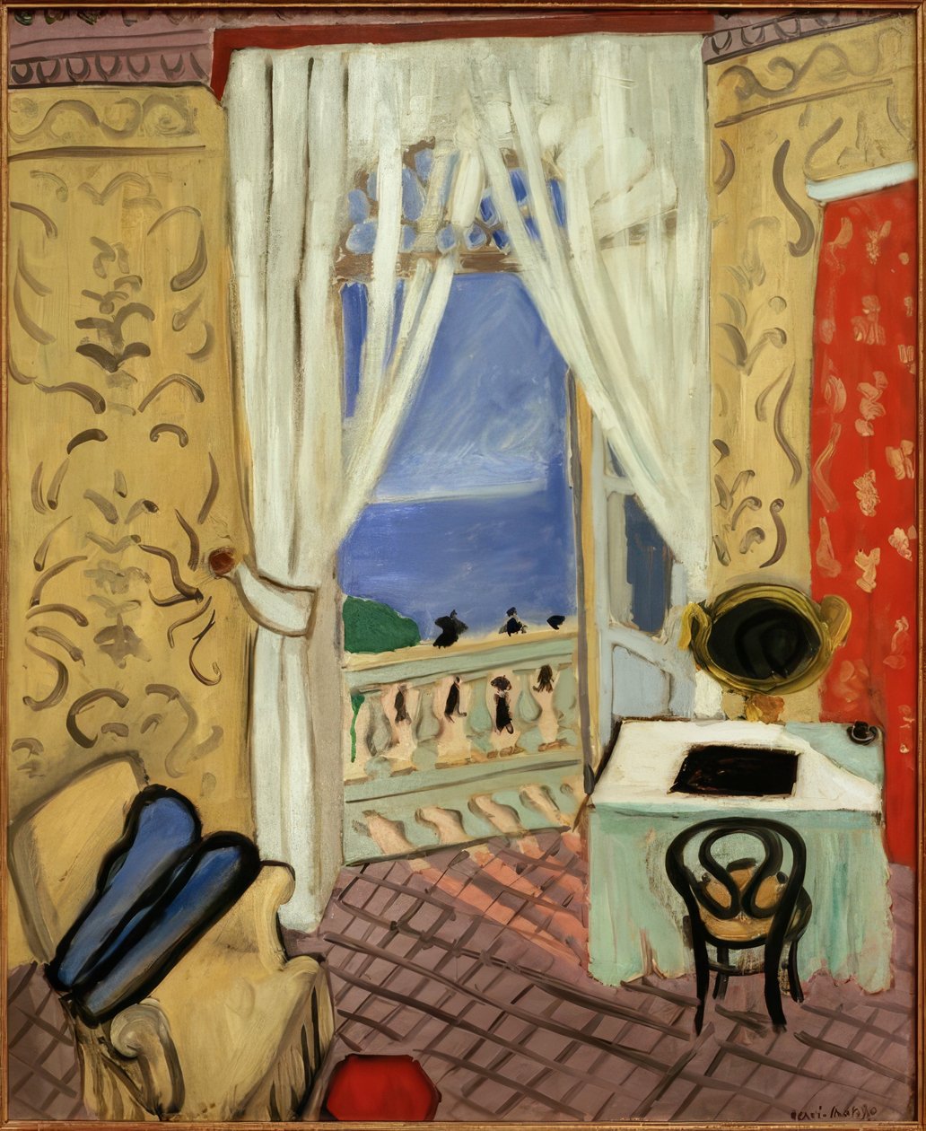 (Sisustus viulukotelon kanssa tekijältä Henri Matisse