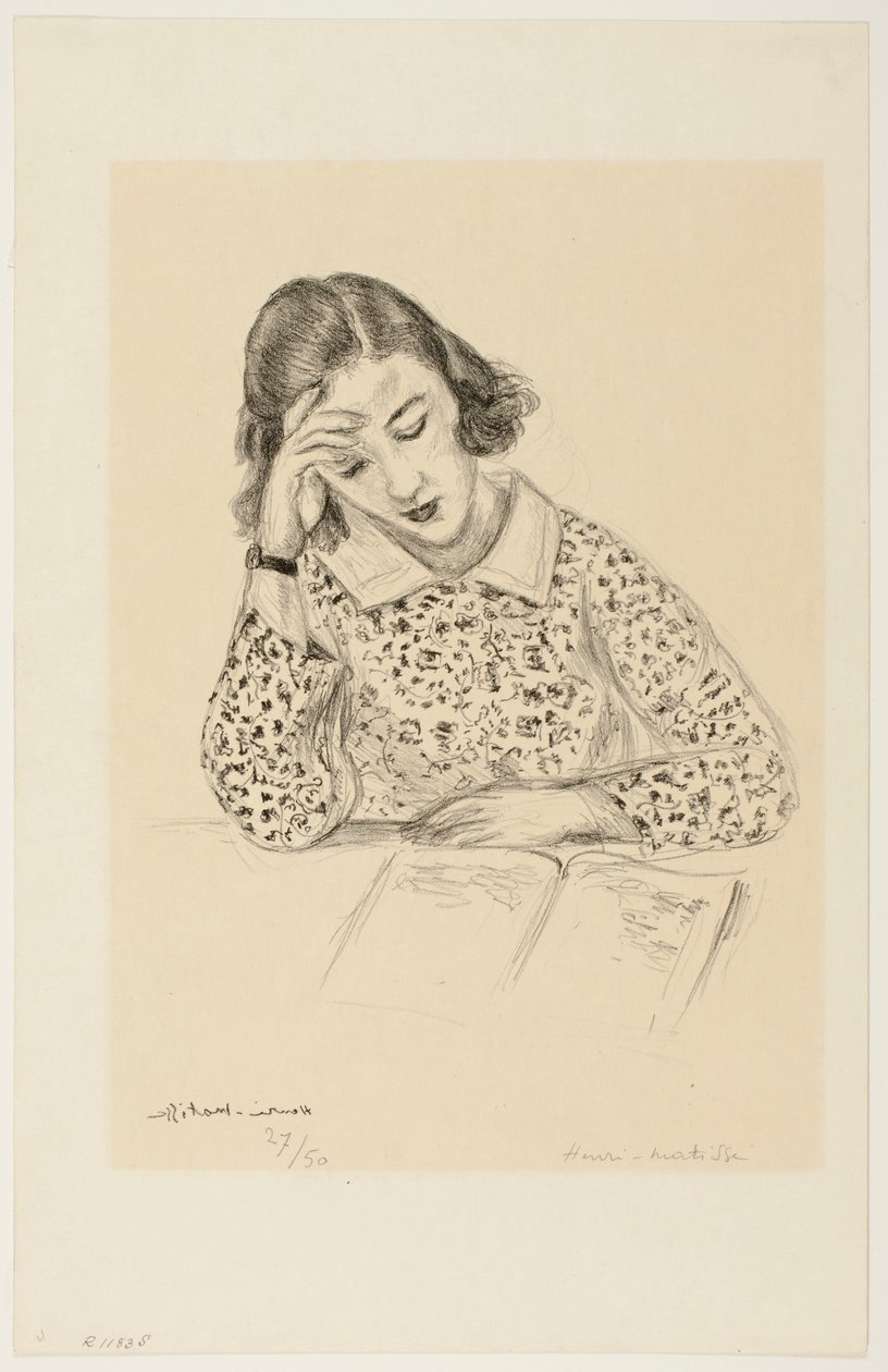 Lukeva tyttö tekijältä Henri Matisse