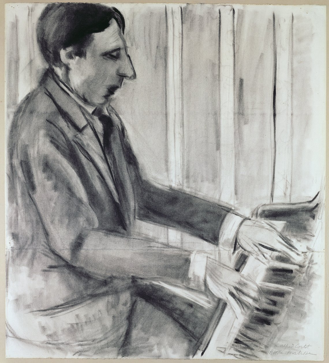 Alfred Cortot (kynä, muste ja akvarelli) tekijältä Henri Matisse