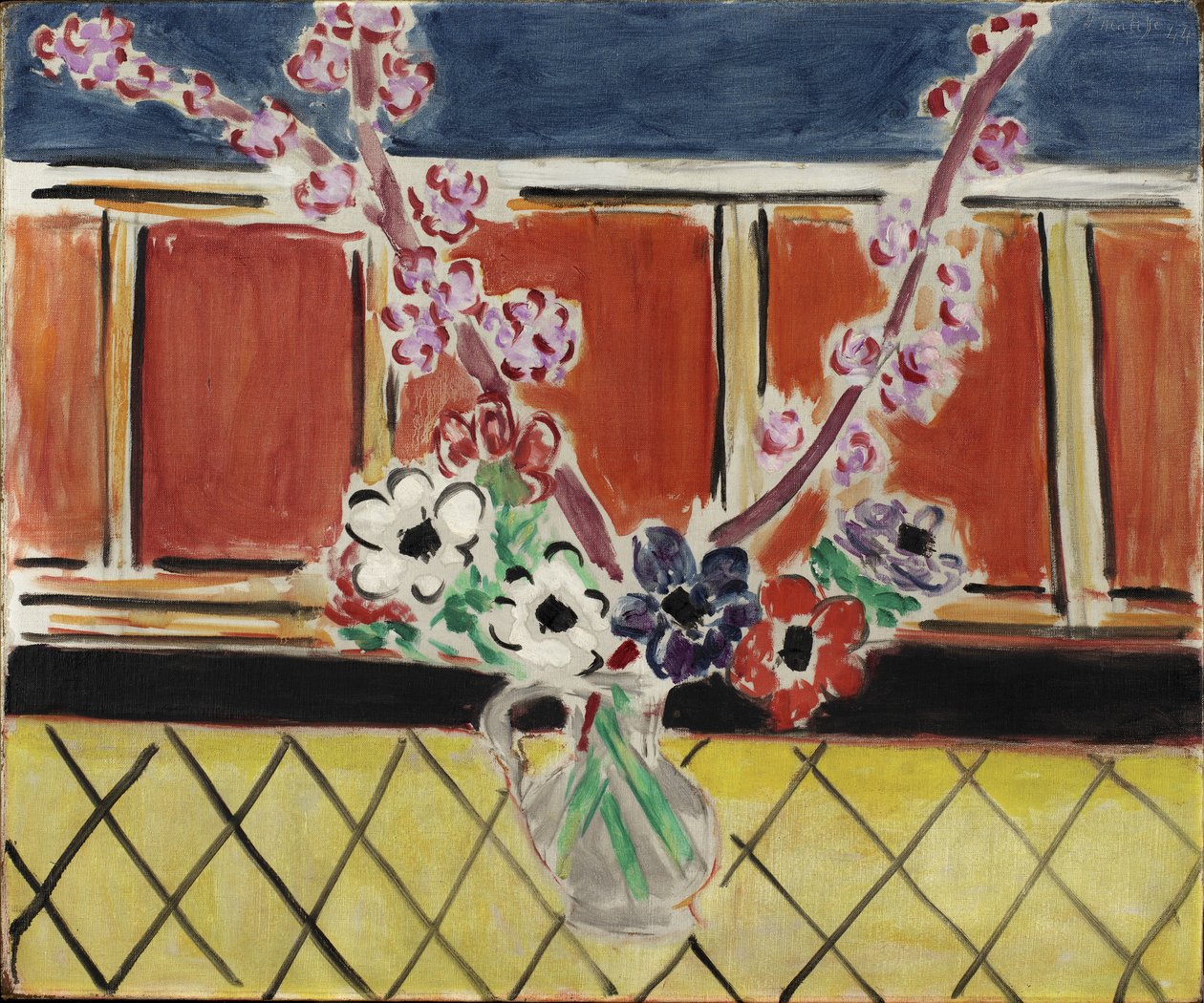 Anemoneja ja persikan kukkia tekijältä Henri Matisse