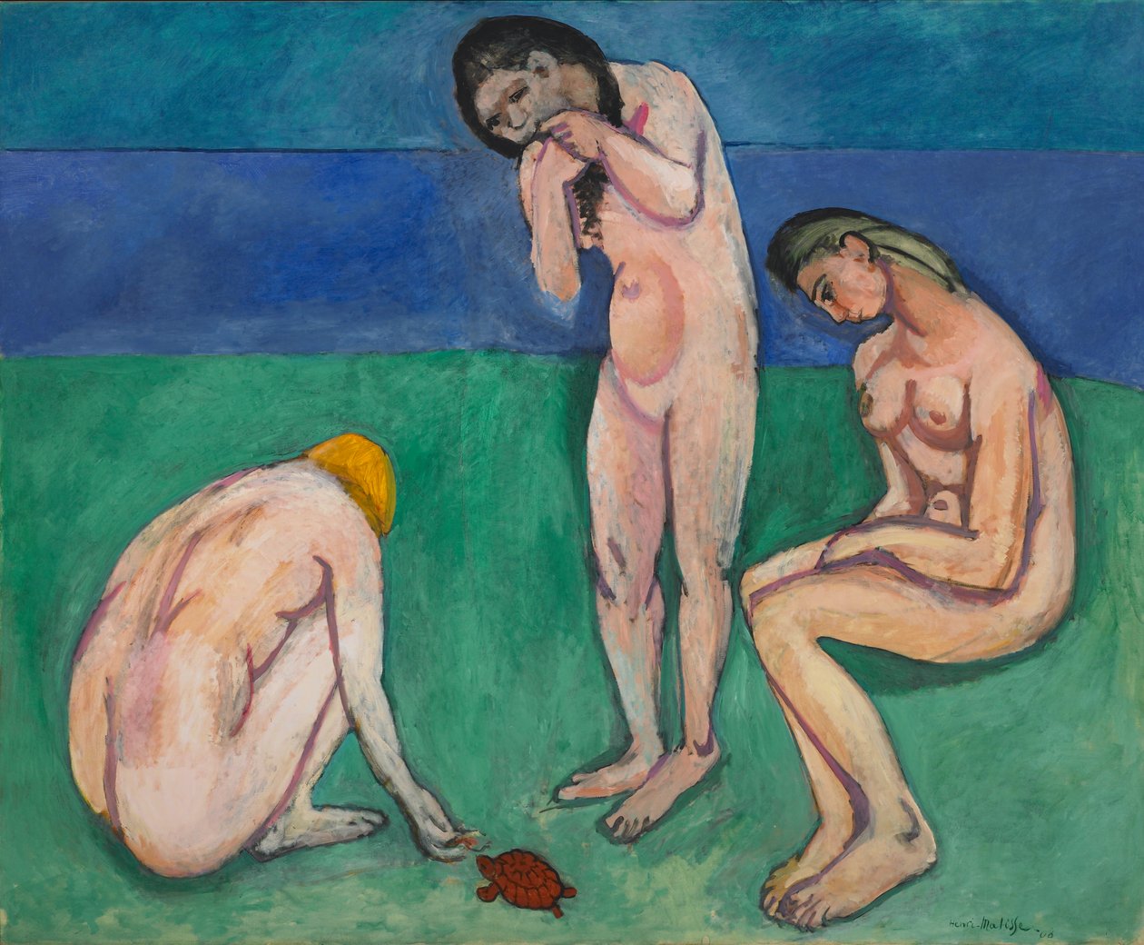 Kylpijät kilpikonnan kanssa tekijältä Henri Matisse