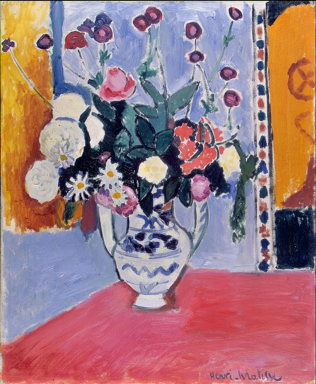 Kukkakimppu (maljakko kahdella kahvalla) tekijältä Henri Matisse