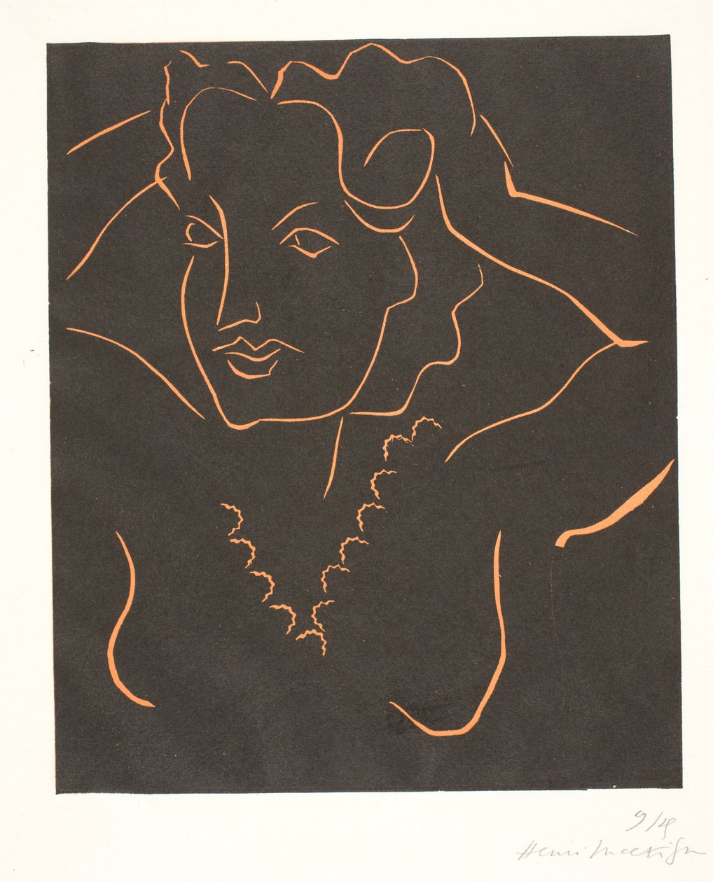 Naisten rintakuva (Nainen kampaamassa hiuksiaan) tekijältä Henri Matisse
