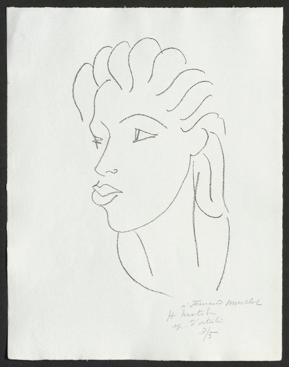 Kiinalaisnainen, jolla on juovikkaat hiukset tekijältä Henri Matisse