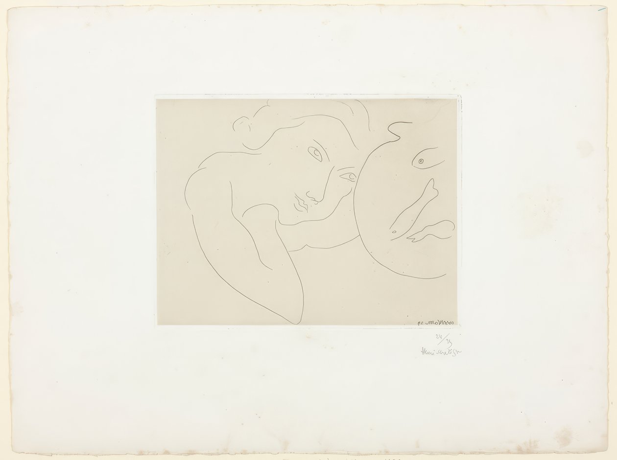 Cocked Head ja Fish Bowl tekijältä Henri Matisse