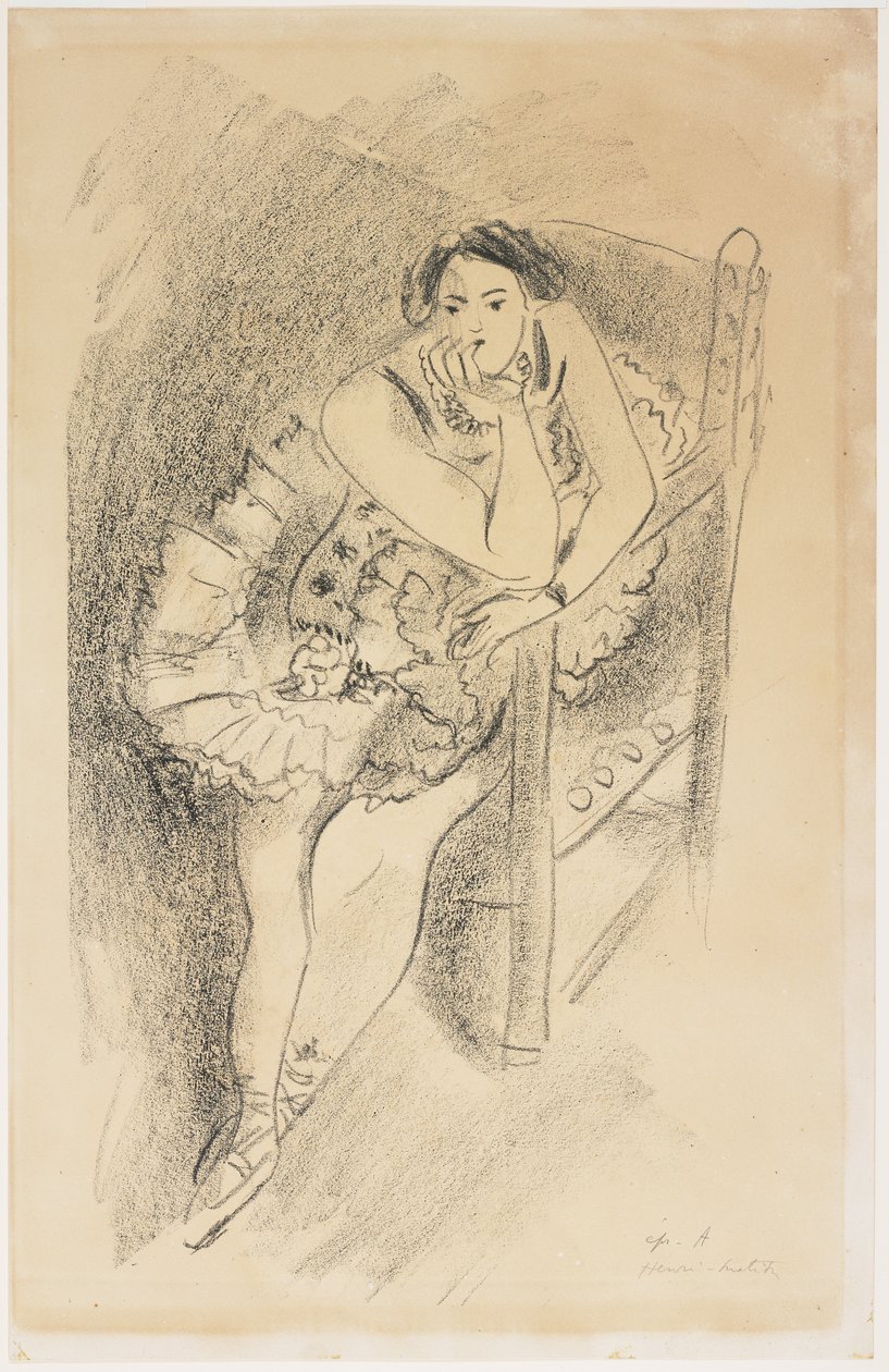 Tanssija puisessa tuolissa tekijältä Henri Matisse