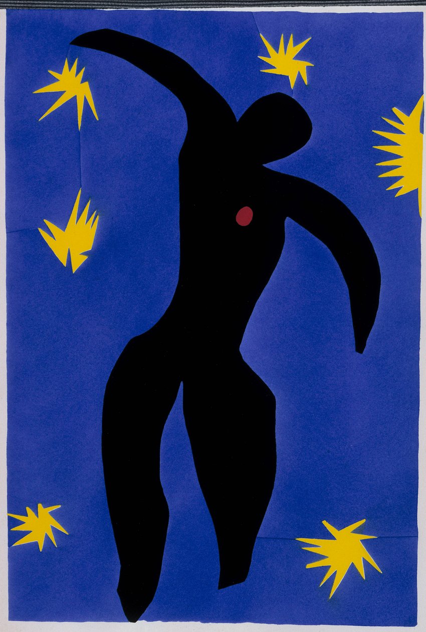 Ikaroksen putoaminen. Teoksesta "Jazz". Taulu VIII. S. 55 tekijältä Henri Matisse