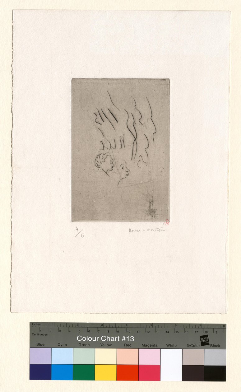 Kaksi pientä profiilia (syövytyskoe) tekijältä Henri Matisse