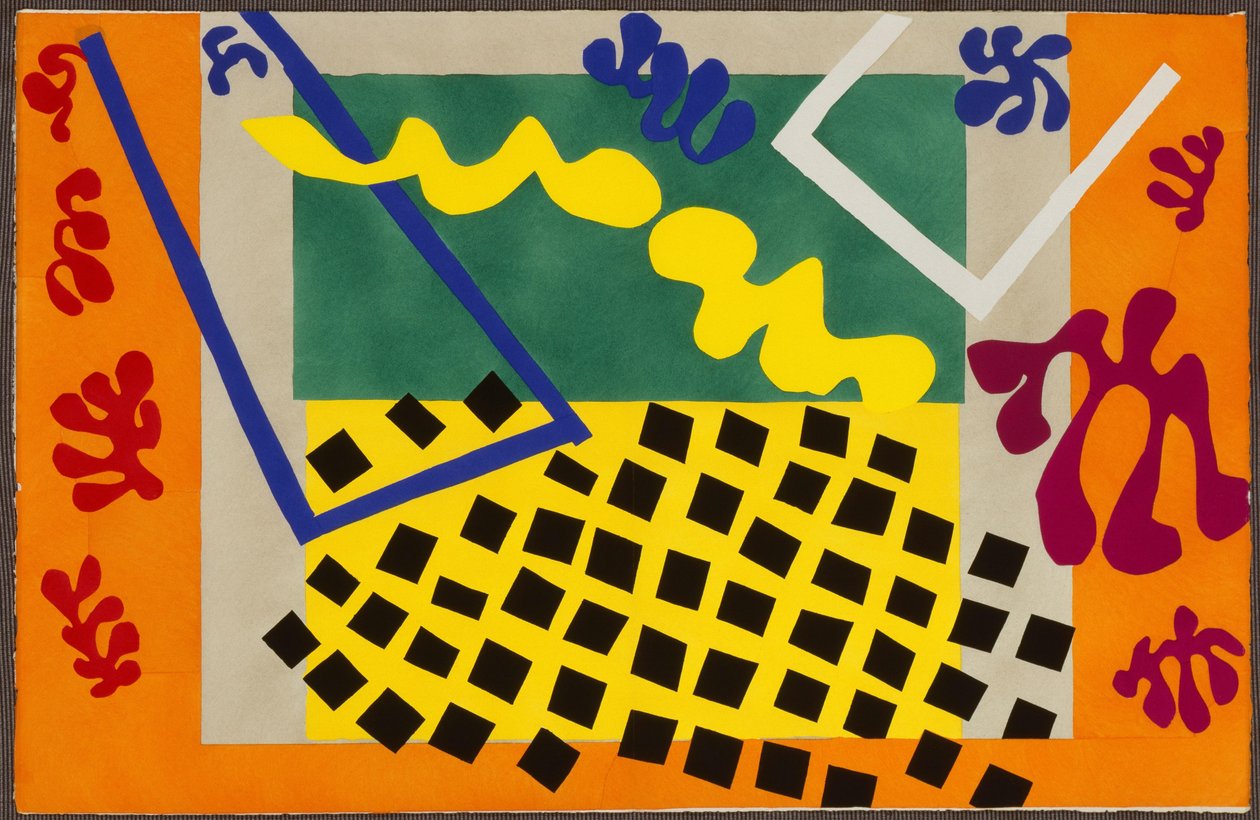 Codomas. Teoksesta "Jazz". Taulu XI. s. 78/79 tekijältä Henri Matisse