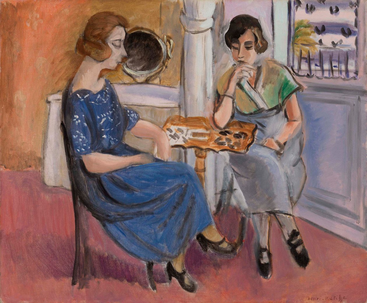 Dominopelaajat (Les Joueuses de dominos) tekijältä Henri Matisse