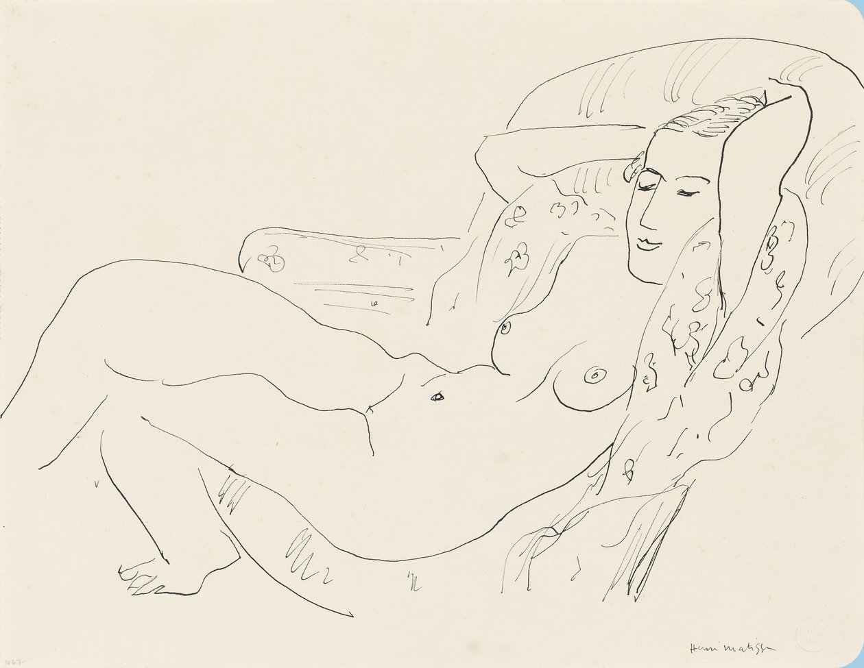 Nainen alasti, kädet kohotettuna tekijältä Henri Matisse