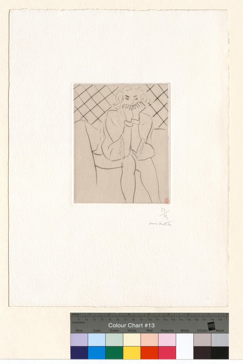 Istuva hahmo, kädet leualla tekijältä Henri Matisse