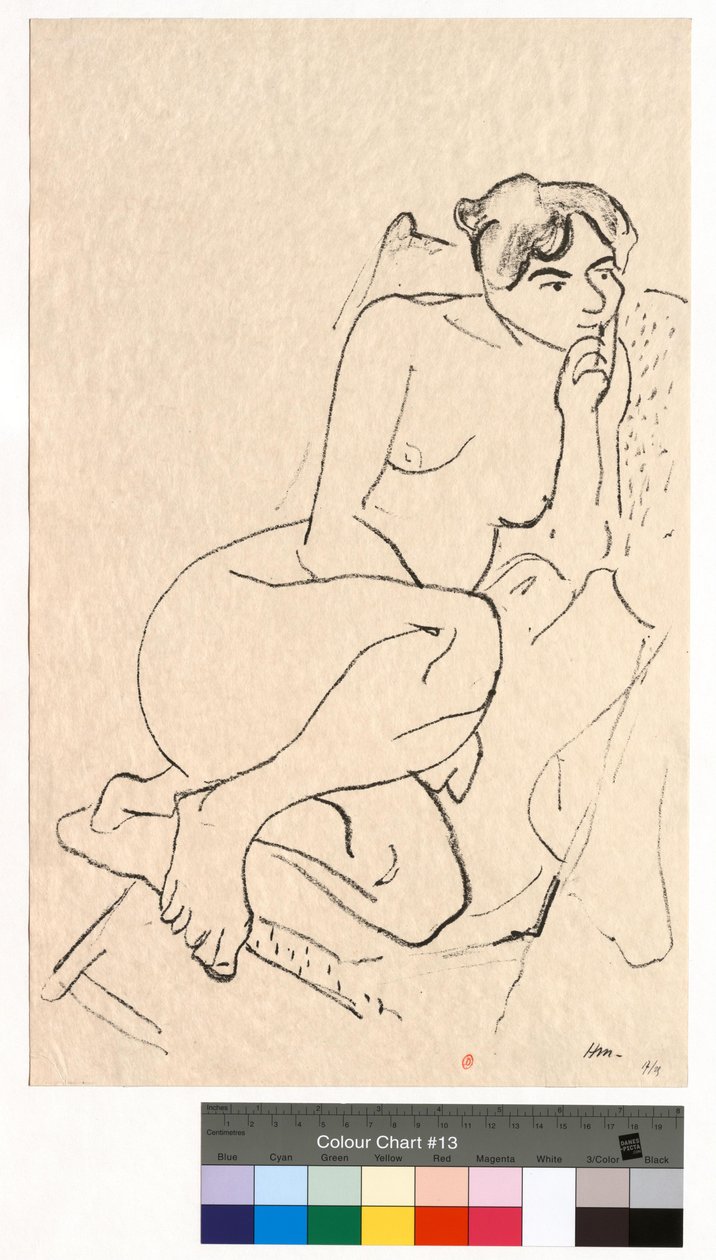 Mietteliäs hahmo taittotuolissa tekijältä Henri Matisse