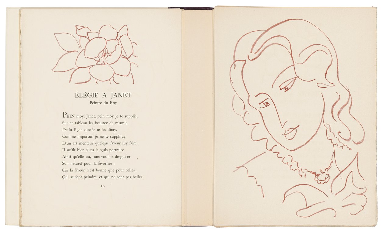 Valikoima Ronsardin Amoursia tekijältä Henri Matisse