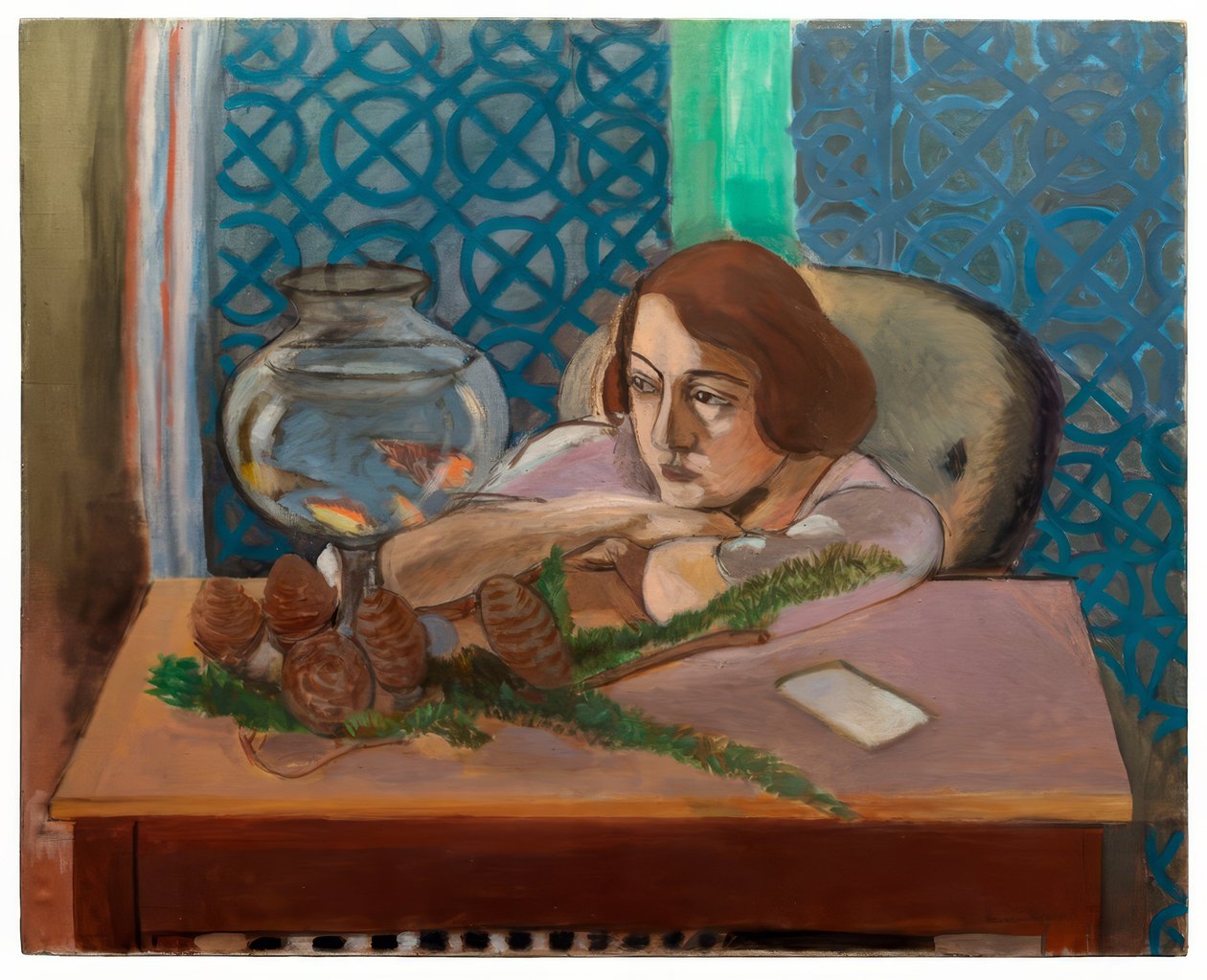 Nainen akvaarion edessä tekijältä Henri Matisse