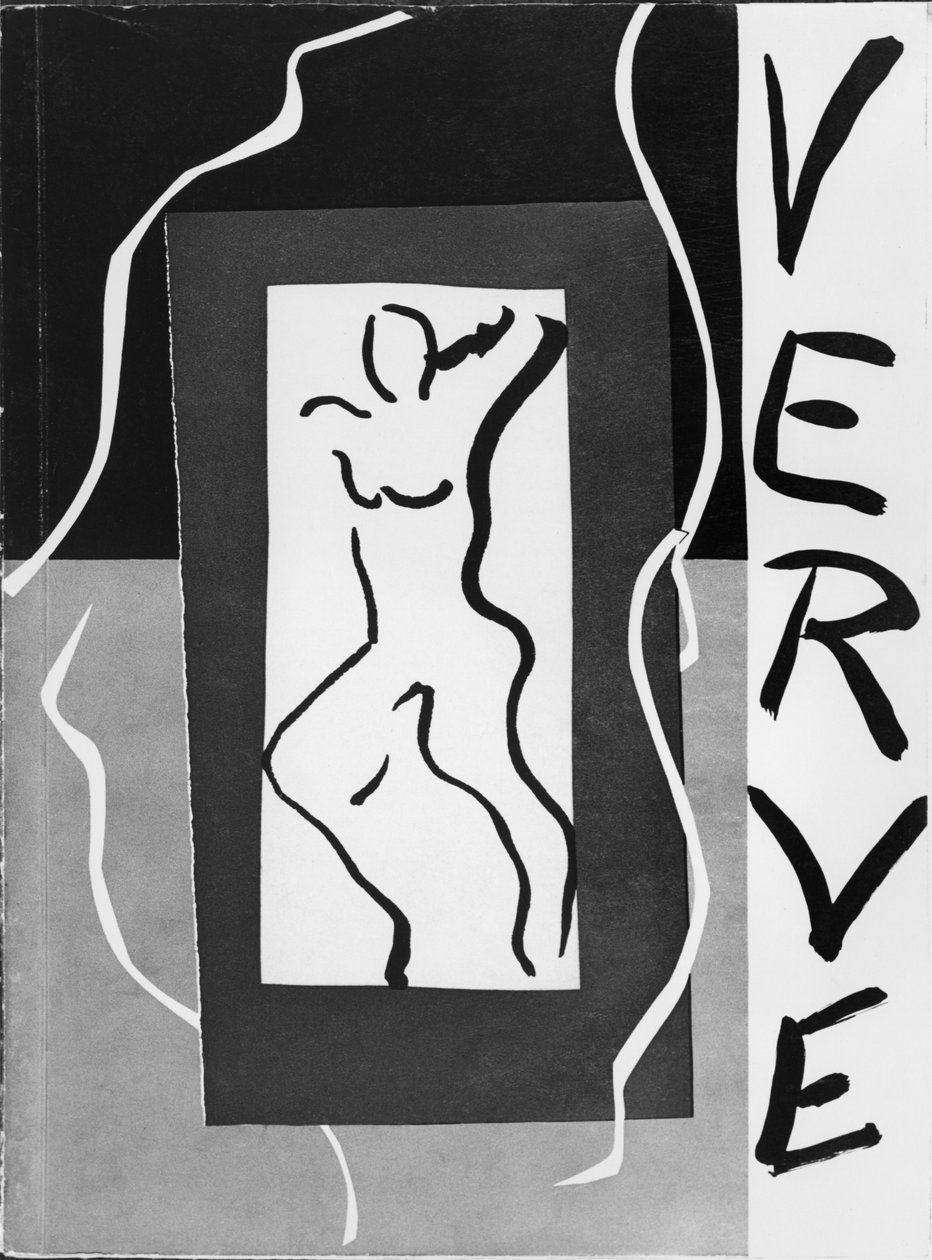 Verve-lehden etukannen kuvitus, nro 1, joulukuu 1937 (litografia) (s/w-kuva). tekijältä Henri Matisse