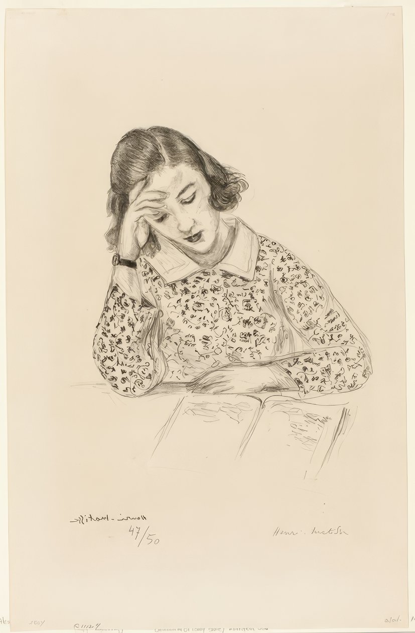 Tyttö lukee tekijältä Henri Matisse