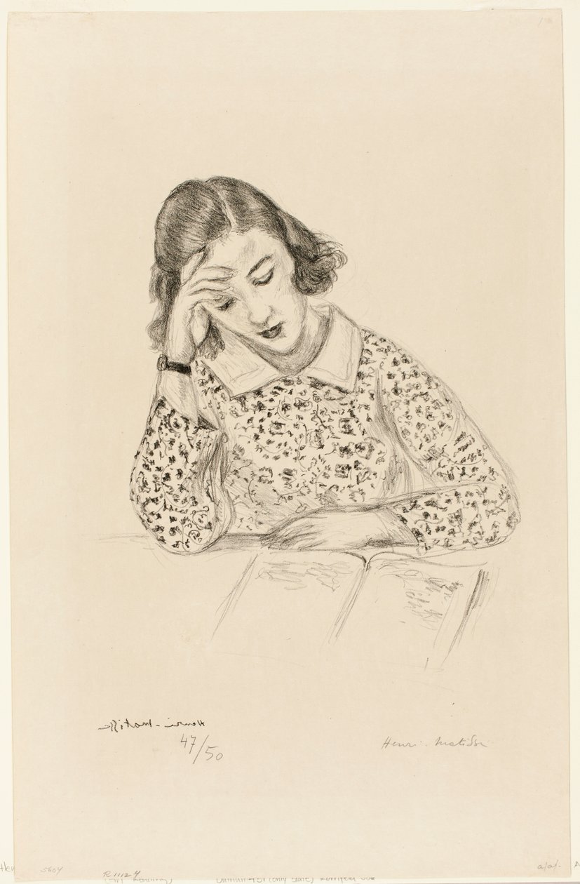 Lukeva tyttö tekijältä Henri Matisse