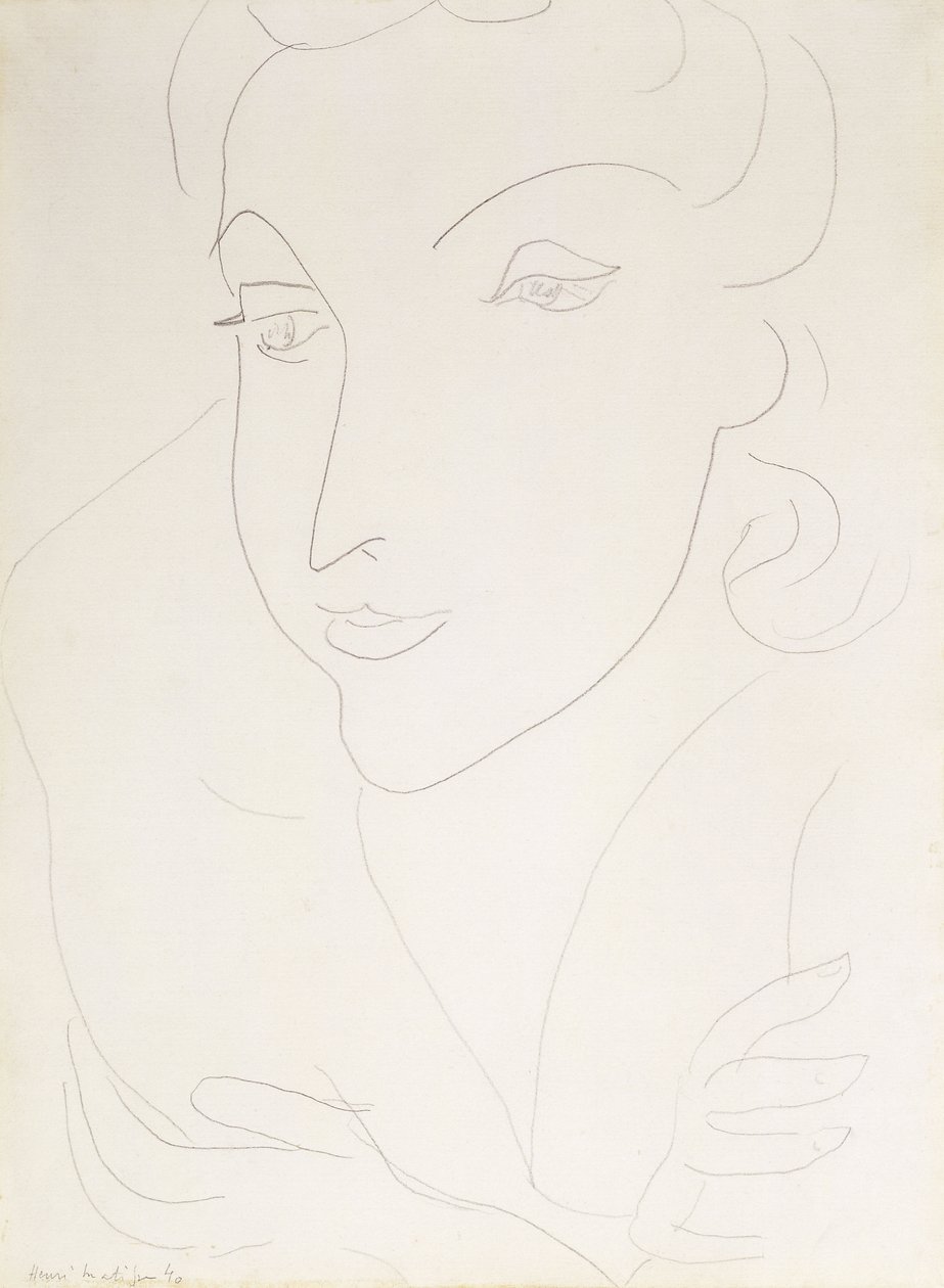 Nuoren naisen pää tekijältä Henri Matisse