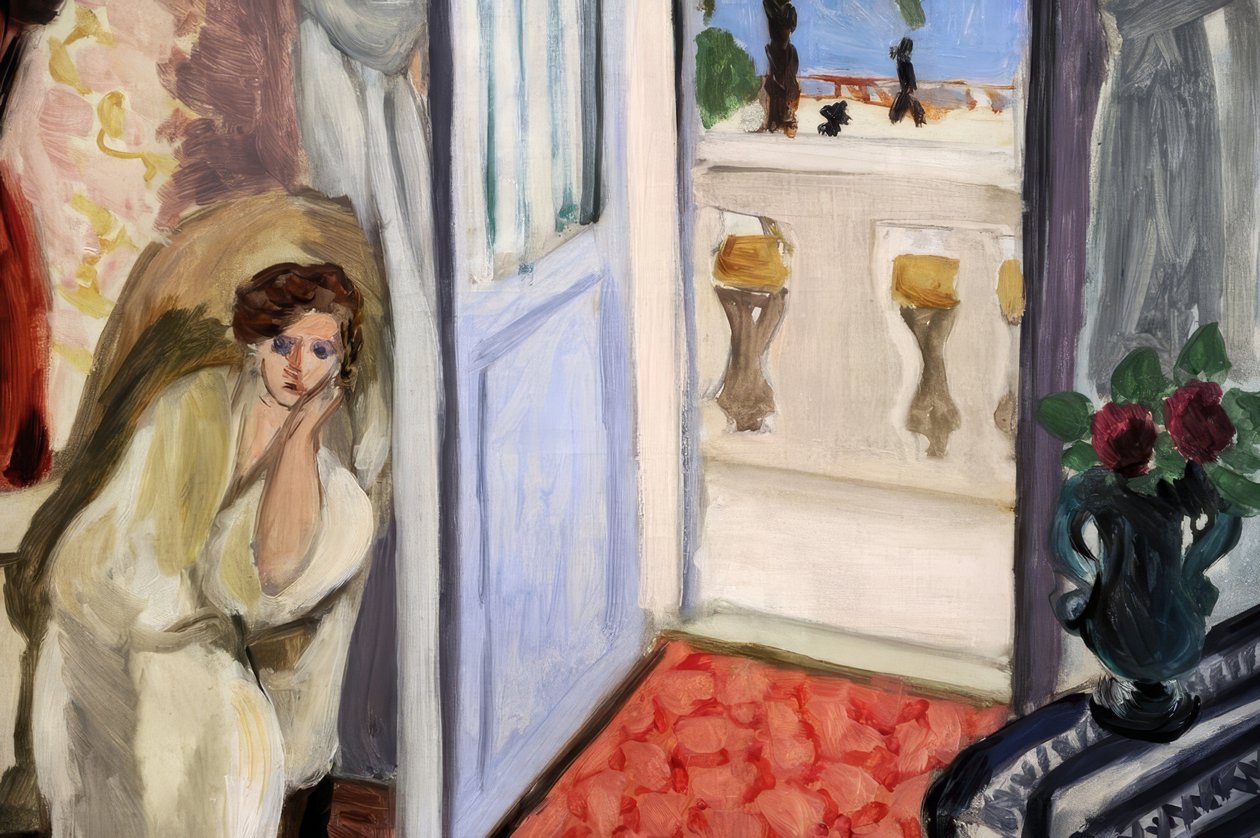 Sisätilat Nizzassa (Hôtel Méditerranée -hotellin huone) tekijältä Henri Matisse