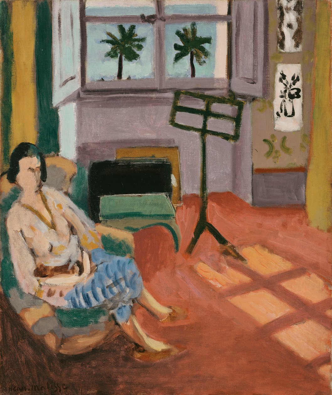 Studion sisätilat, nuottipöytä tekijältä Henri Matisse