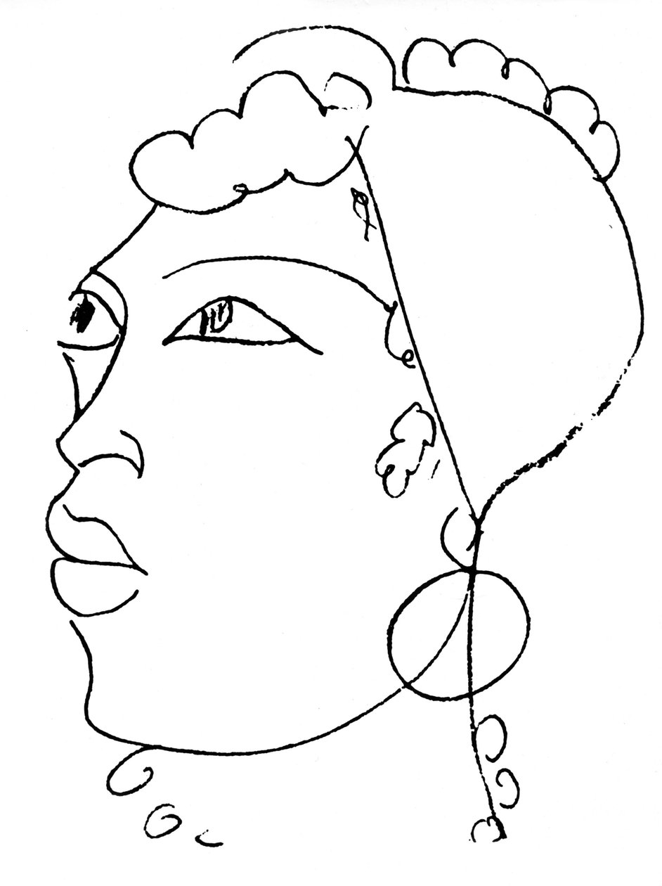 Jeanne Duval, kuvitus Charles Baudelairen "Les Fleurs du Mal" -teokseen. tekijältä Henri Matisse