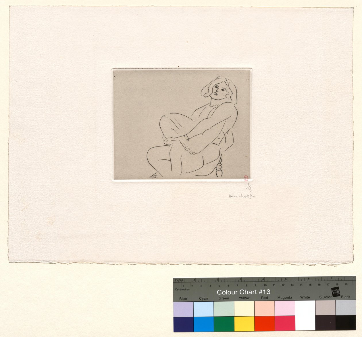 Nuori nainen pitelemässä vasenta polveaan tekijältä Henri Matisse