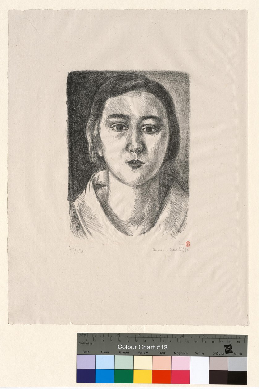 Nuori tyttö, jolla on organdikaulus tekijältä Henri Matisse