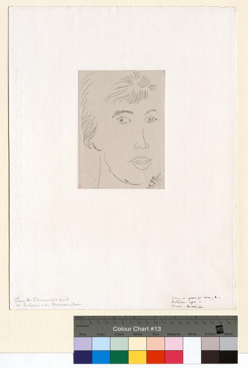 Josette Gris, kasvot kolmen neljäsosan näkymässä tekijältä Henri Matisse