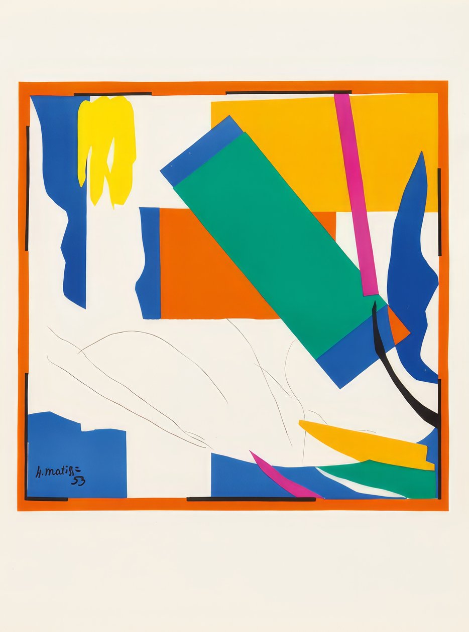 Kahdeksan värilitografian yhdistelmä tekijältä Henri Matisse